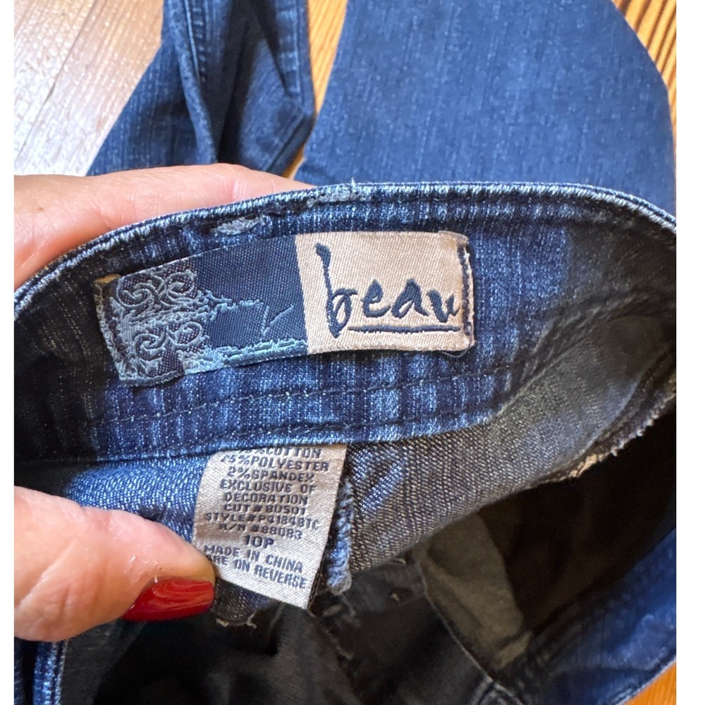 Beau Bootcut Jeans Women Blue Medium Wash Stretch Denim SIZE 10S - Picture 4 of 6